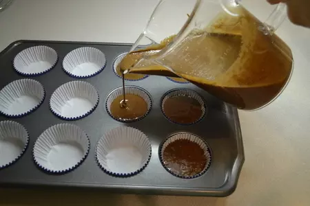 Шоколадные маффины "снежинка": шаг 2