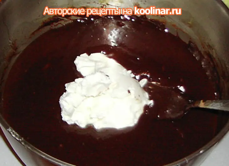 Брауни с маскарпоне и ганашем: шаг 7