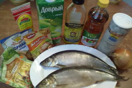 Закуска из сельди с горчично-яблочным желе: шаг 1