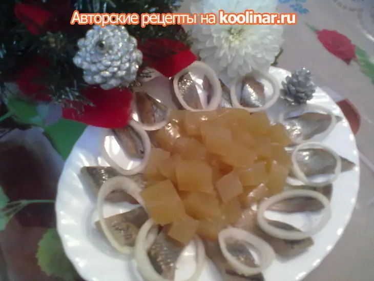 Закуска из сельди с горчично-яблочным желе: шаг 6