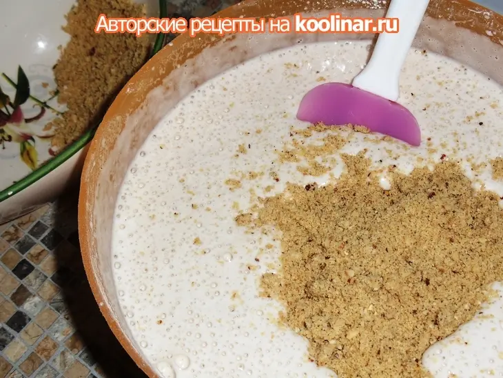 Шахматный торт с орехами и шоколадом: шаг 2