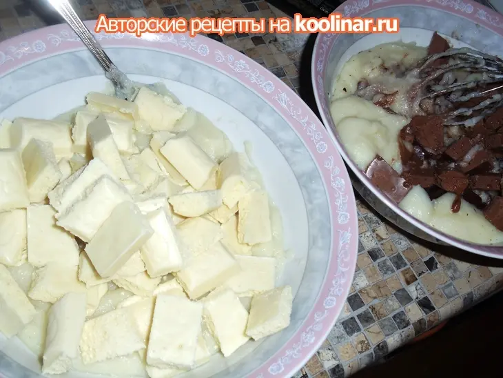 Шахматный торт с орехами и шоколадом: шаг 3
