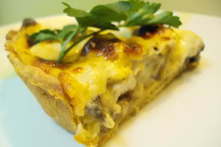 Тарт с курицей и грибами.: шаг 6