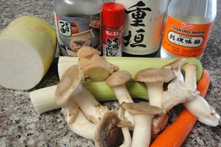 Японский суп с рыбными шариками: шаг 3