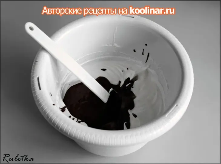 Шоколадно-коньячный мусс с сырным кремом и пряной вишней "зимний вечер".: шаг 6