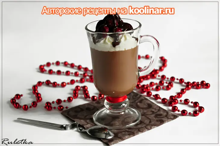 Шоколадно-коньячный мусс с сырным кремом и пряной вишней "зимний вечер".: шаг 14