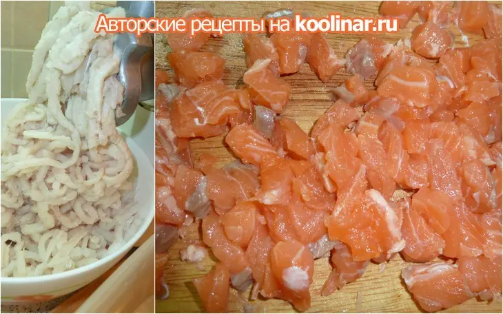 Пестрые рыбно - сливочные котлеты, невероятно нежные: шаг 2