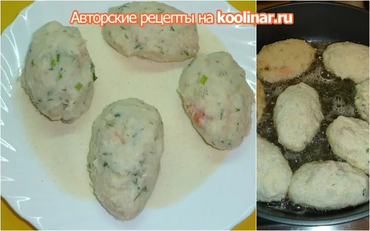 Пестрые рыбно - сливочные котлеты, невероятно нежные: шаг 6