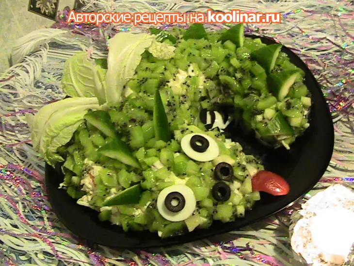 Салат дракоша - готовимся к встрече нового года: шаг 2