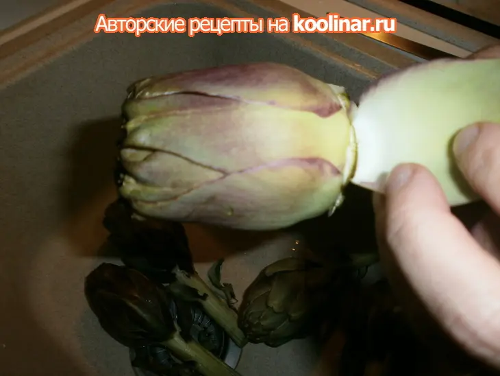 Гарнир из артишоков.: шаг 2