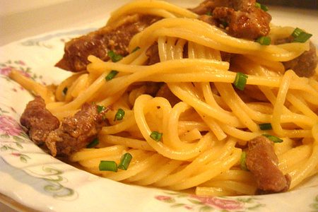 Спагетти с индейкой и простым соусом: шаг 5