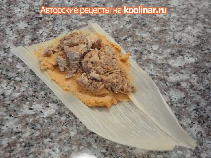 Мексиканские тамалис с курицей: шаг 5