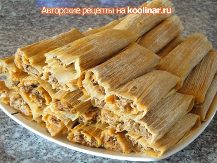 Мексиканские тамалис с курицей: шаг 8