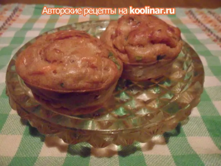 Капустные маффины из цельнозерновой муки с зелёным луком для наташи - mama tasi: шаг 8