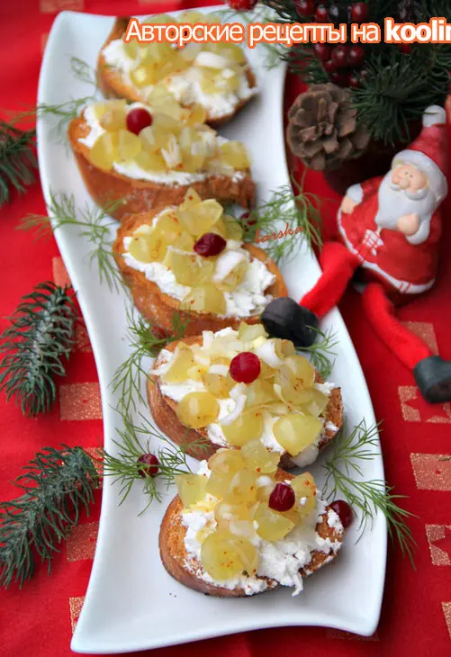 Кростини с козьим сыром и виноградной сальсой: шаг 7
