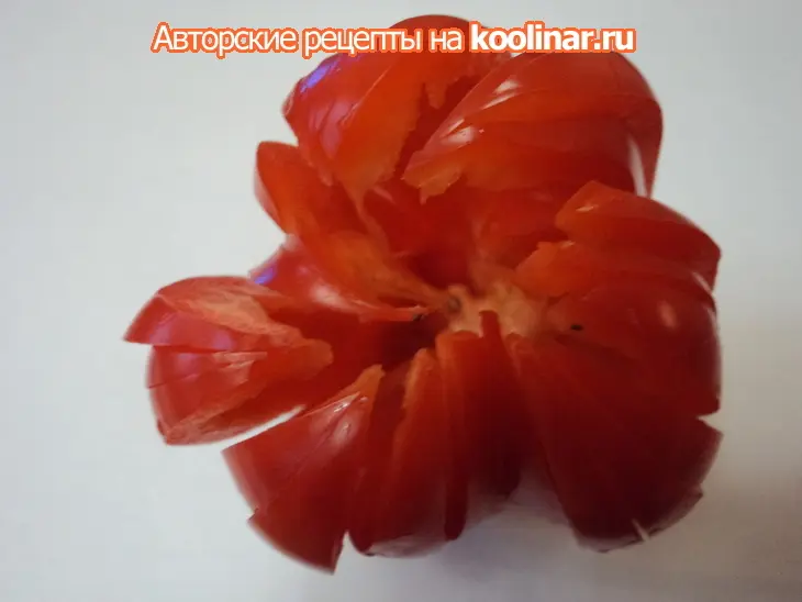 Тарталетки с творожным кремом и красной рыбой, и цветок из перца для ларисы laralaram: шаг 2