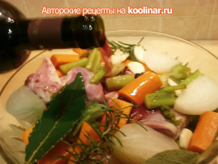 Мясо дикого кабана "in salmi" или по - охотничьи: шаг 2