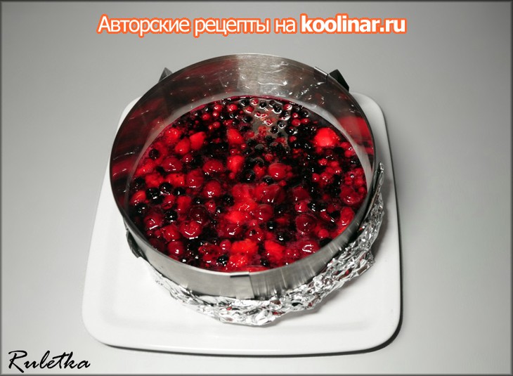 Торт с ягодной прослойкой и винным кремом "александрия".: шаг 13
