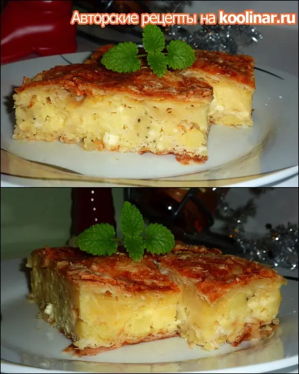 Многослойный пирог из теста фило с картофельным пюре и сыром: шаг 3