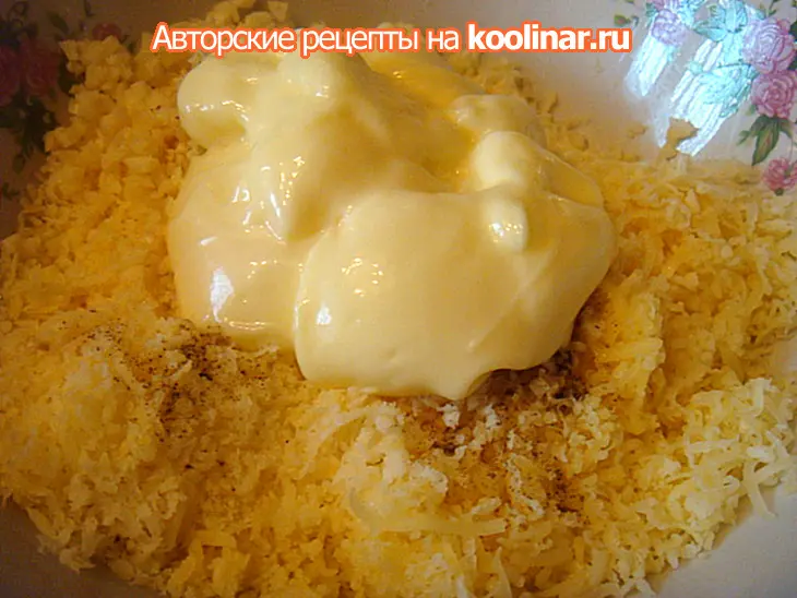 Закуска рафаэлло 4 сыра: шаг 2