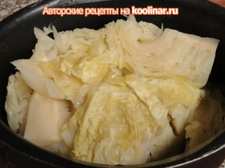 Пхали из капустных листьев: шаг 2