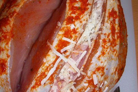 Обалденная индюшачья грудка с беконом, шпинатом и пармезаном: шаг 6