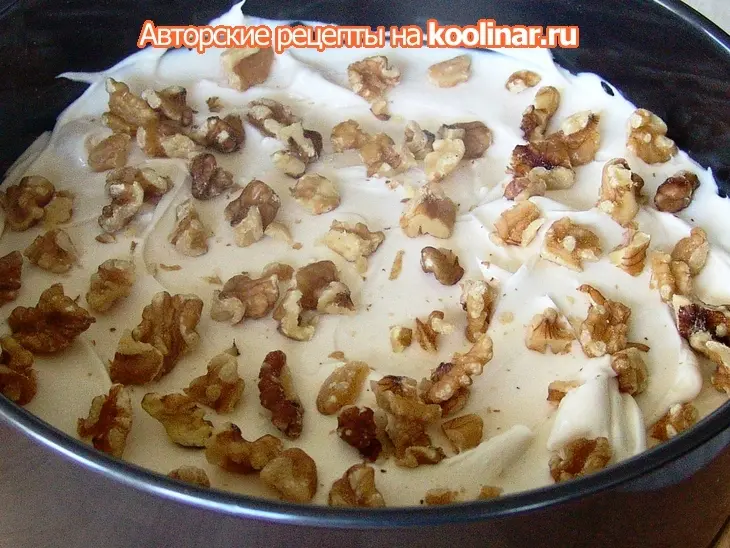 Чизкейк с кленовым сиропом и орешками: шаг 5