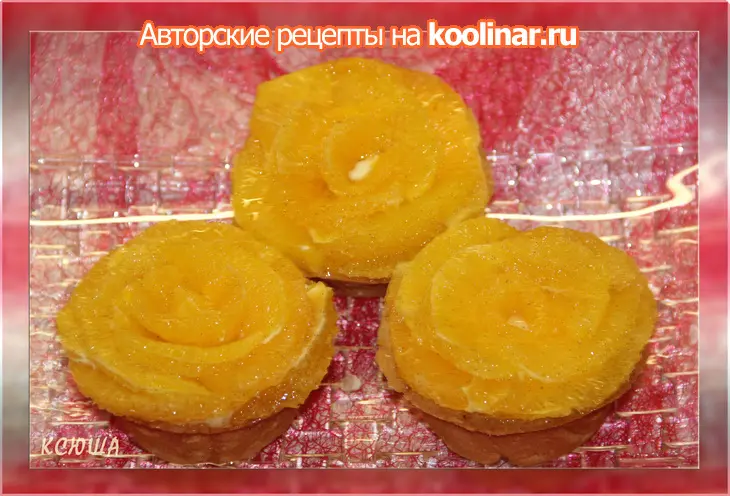 Пирожное "апельсиновые розы": шаг 10