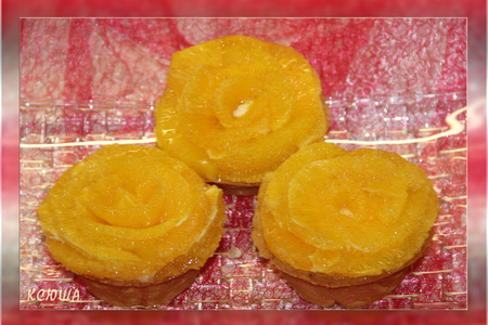Пирожное "апельсиновые розы": шаг 10