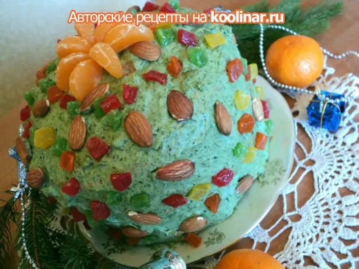 Торт «новогодняя елка»: шаг 15