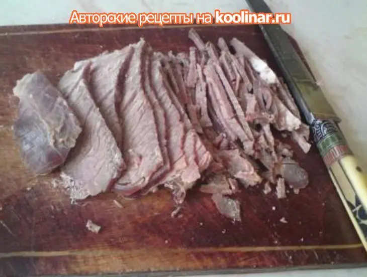 Салат из говядины с редькой и репчатым луком с любовью: шаг 1