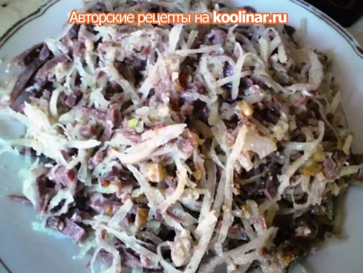 Салат из говядины с редькой и репчатым луком с любовью: шаг 6