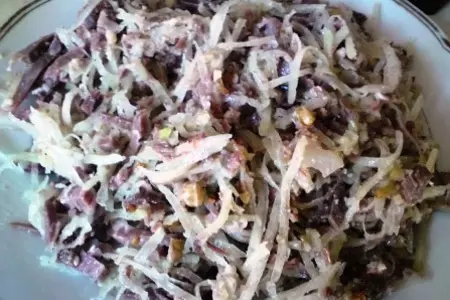 Салат из говядины с редькой и репчатым луком с любовью: шаг 6