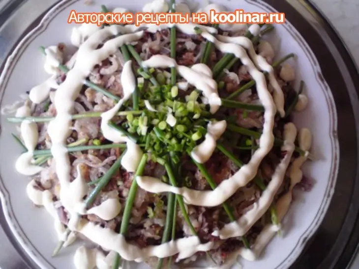 Салат из говядины с редькой и репчатым луком с любовью: шаг 9