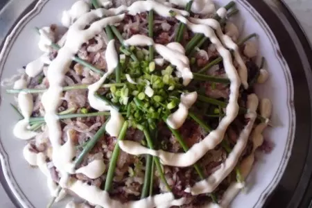 Салат из говядины с редькой и репчатым луком с любовью: шаг 9