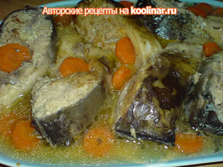Фаршированная  заливная рыба - карп: шаг 8