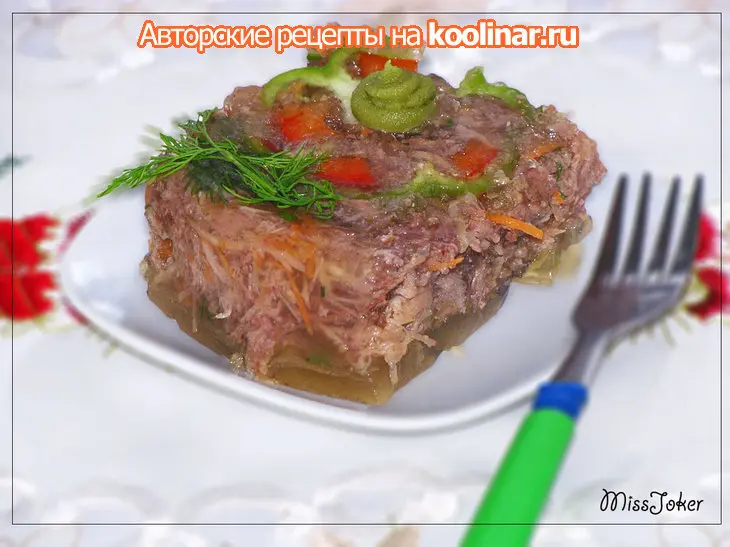 Холодец "в лесу родилась ёлочка": шаг 9