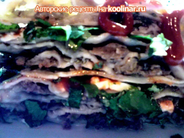 Лазанья  с бараниной и  шпинатом на пару: шаг 11