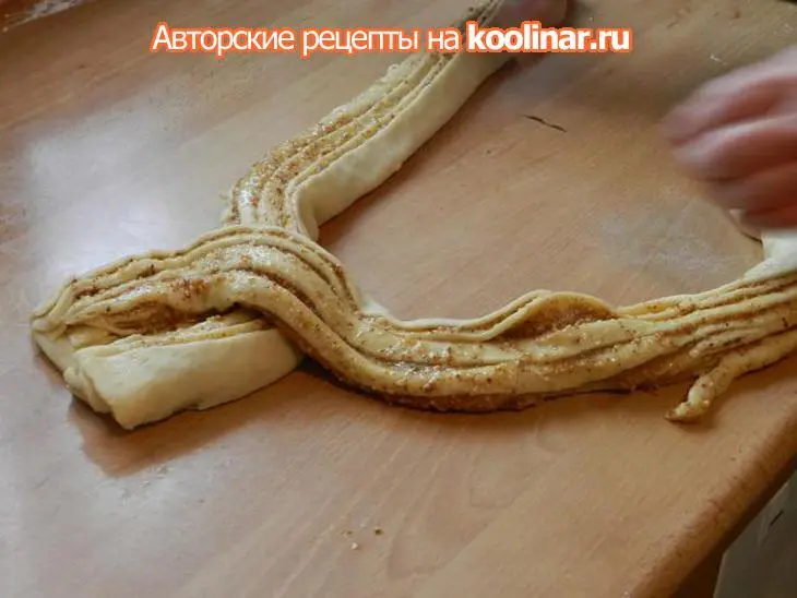 Ореховая коса: шаг 5