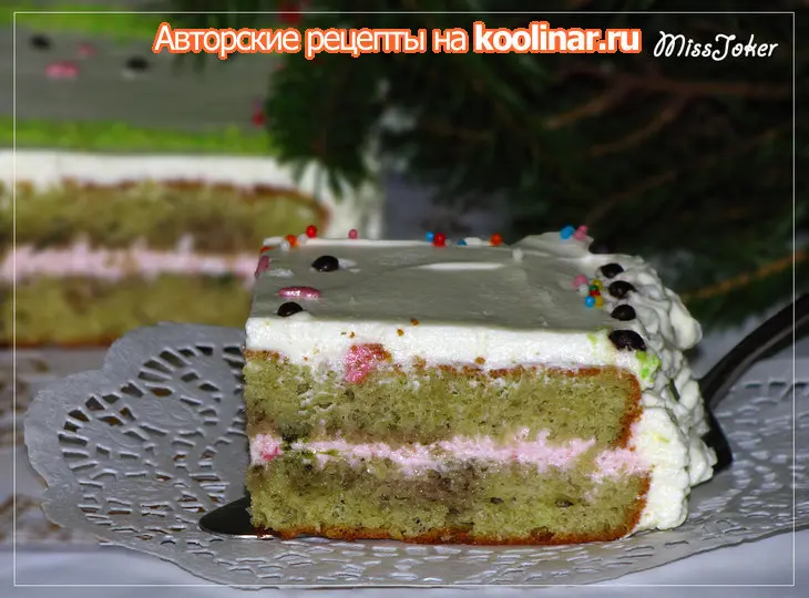 Торт "елочка в снегу": шаг 11