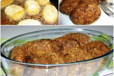 Котлеты из печени и баклажан с грибным соусом (для любителей печёнки): шаг 2