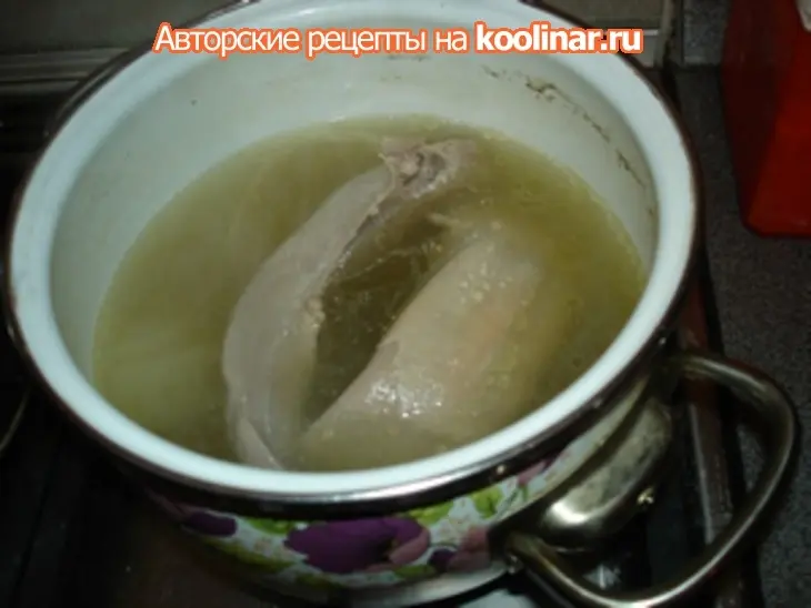 Язык  заливной: шаг 1