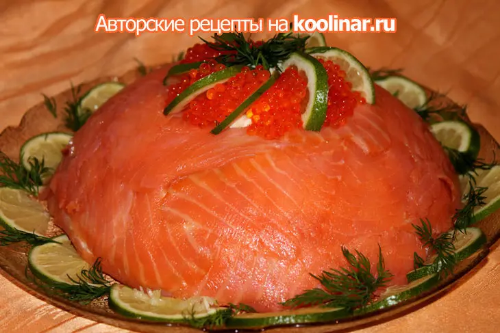 Парфе из копчёной форели в лососевой шубке: шаг 1