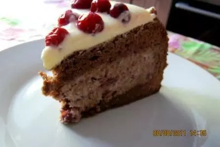 Торт "пьяная вишня" со сметанным кремом: шаг 7