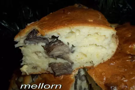 Пирог-кекс с грибами и сыром: шаг 6