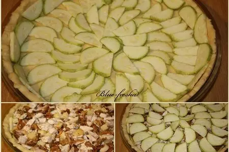 Мясной пирог с овощами и лисичками или киш в горошек!: шаг 7