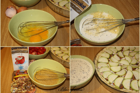 Мясной пирог с овощами и лисичками или киш в горошек!: шаг 8