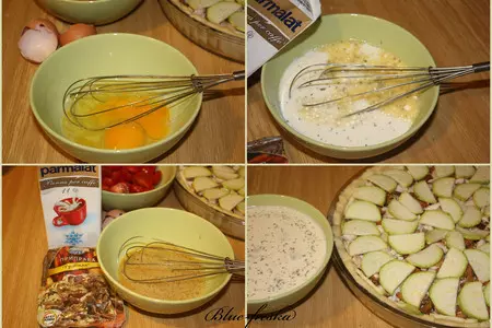 Мясной пирог с овощами и лисичками или киш в горошек!: шаг 8