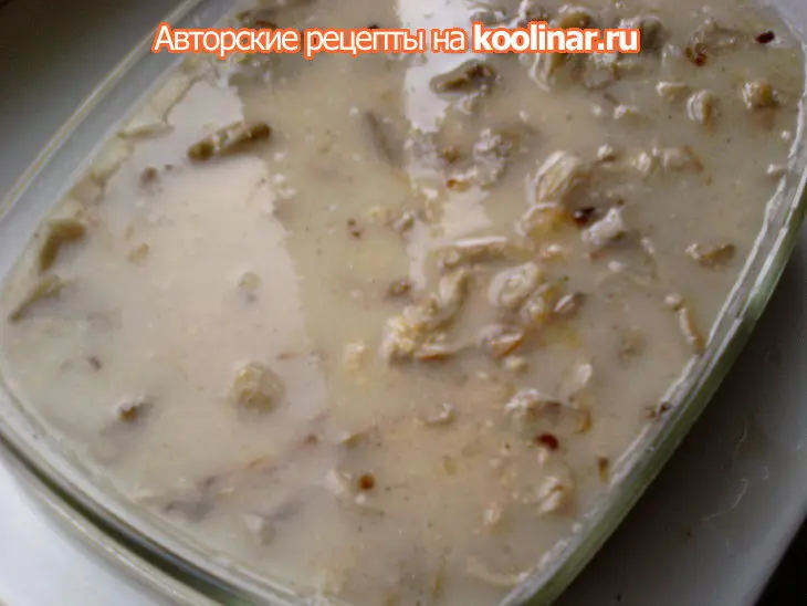 Обед в духовке."роскошная "каша из пшеничной крупы на грибном бульоне.: шаг 6