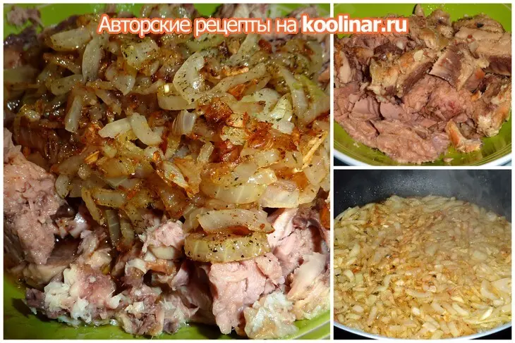 Домашняя лапша с рыбными консервами  и зеленью: шаг 2